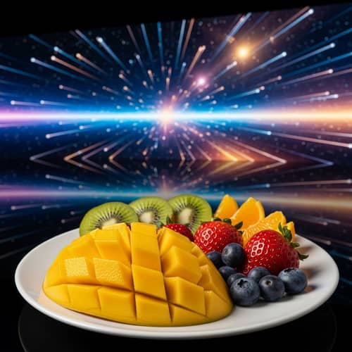 Professional Snapshot of Fruit Plate with Focused Fruit
