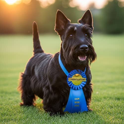 Scottish Terrier Celebration | Congratulatory Pup for Victory