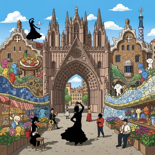 Intricate Visual Riddle: Weekend in Barcelona