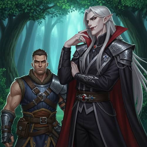 Mystical Forest Encounter - Vampire vs Warrior
