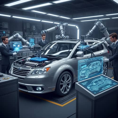 Futuristic Subaru Tribeca Tuning Process