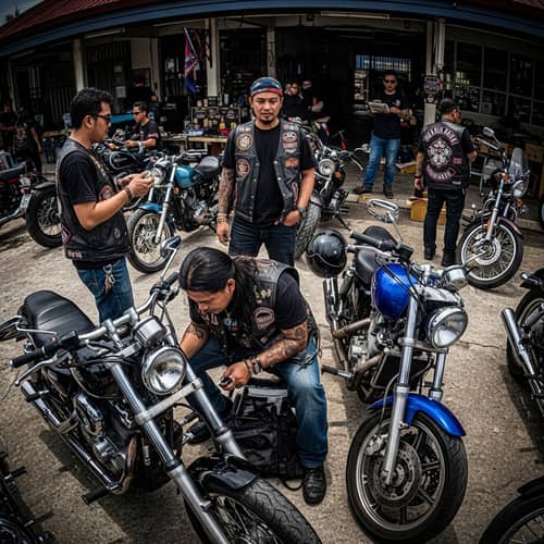 Biker Club in Samui: LGBTQ+ Community Vibes and Vibrant Motorcycles