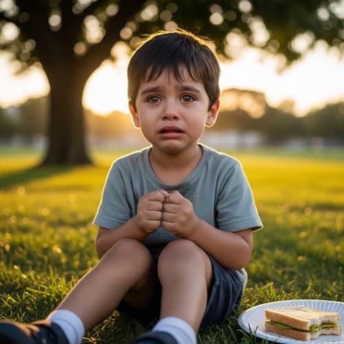Young South Asian Boy Crying Under Tree | Emotional Scene