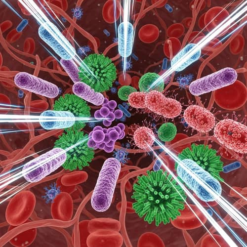 Microscopic Warfare: Bacteria vs. Antibiotics Battle