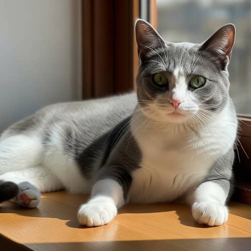 Domestic Short-Haired Cat with Unique Blue Fur | Cat Simonean