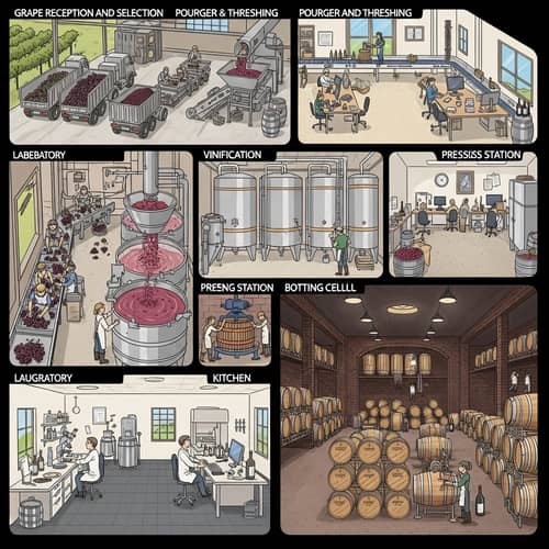 Detailed Winery Producing Red Wine | Wine Making Processes