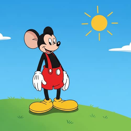 Cute Mouse Character in Sunny 2D Style | Disney Inspired