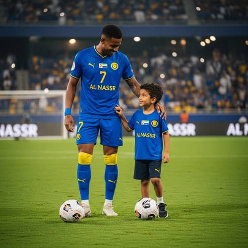 CR7 & Son Playing for Al Nassr: Father-Son Duo in Action