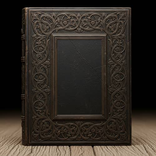 Intricately Designed Medieval Book Cover | Blank Middle