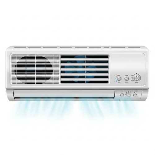 Wall-Mounted Air Conditioning Unit Illustration
