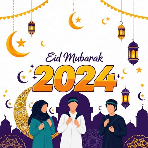 Eid Mubarak 2024 Celebration with Youthful Spirit