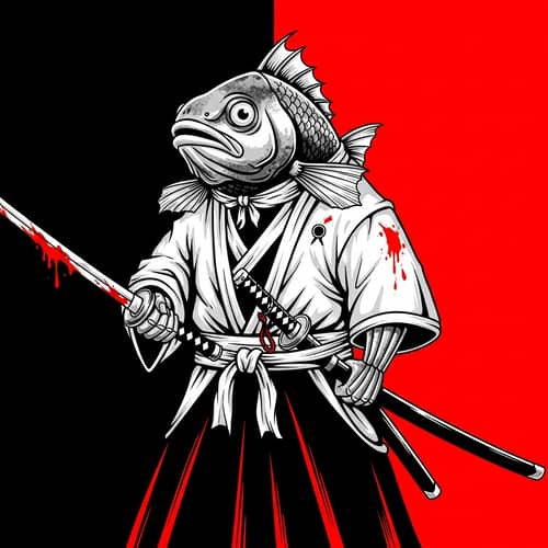 Exclusive Samurai Fish Concept in Red, Black, and White