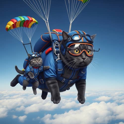 Real Life Skydiving Cats in Thrilling Plummet!