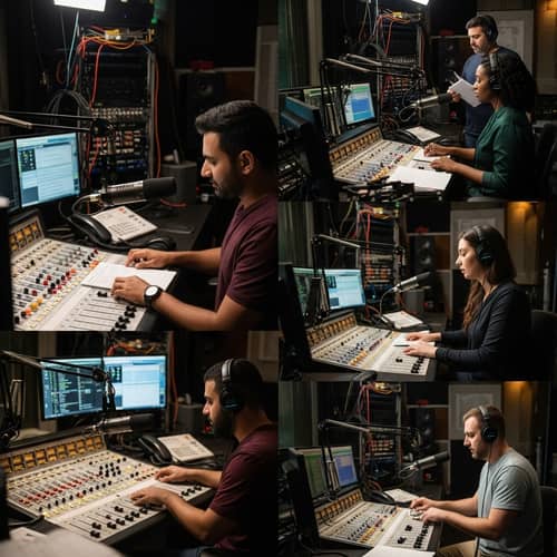 Behind the Scenes of a Radio Show: Consoles, Microphones, and Interactions