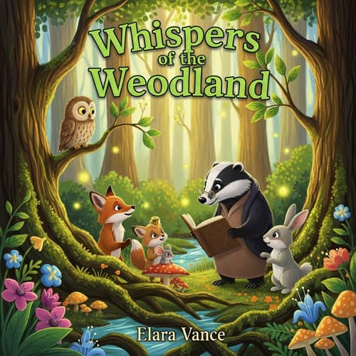 Magical Forest Children's Book Cover Illustration