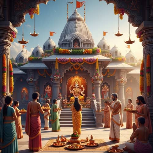 Vibrant Hindu Temple: Essence of Devotion and Spirituality