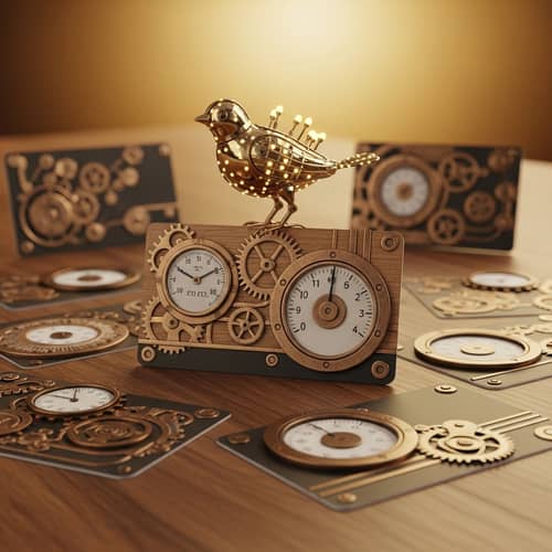Unique Retro-Futuristic Gift Cards | Vintage-Themed Designs