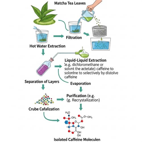 Caffeine Extraction Chart from Matcha Tea