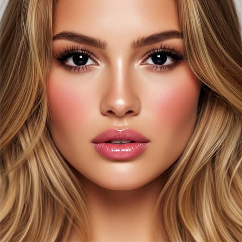 Stunning Blonde Woman with Radiant Features | Model Look Beauty