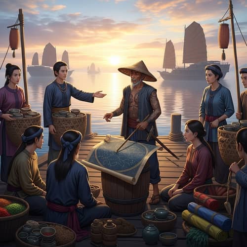 Ancient Vietnamese Traders Seeking Navigation Guidance by Sea