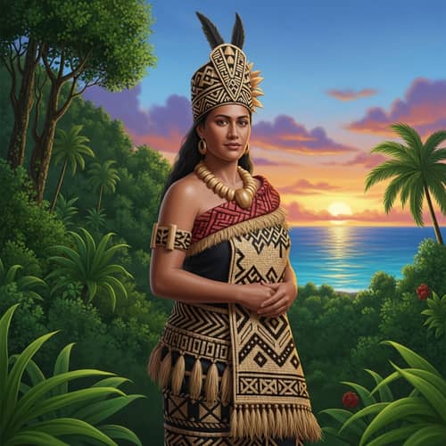 Samoan Polynesian Princess Portrait