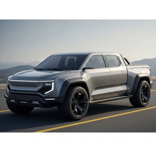 Futuristic Electric Truck Design | Rivian Cybertruck Mix
