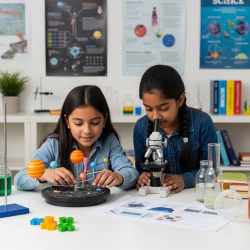 Young Girls Embracing Science: Inspiring Diversity in STEM