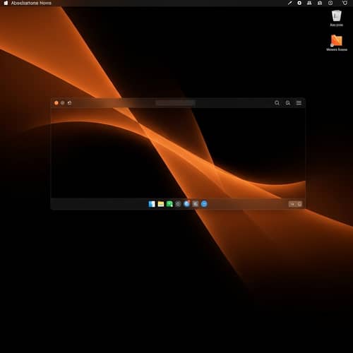 Modern Desktop Wallpaper Design in Orange and Black Hues