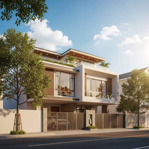 Modern House in Da Nang City | Warm Tones, Beautiful Weather