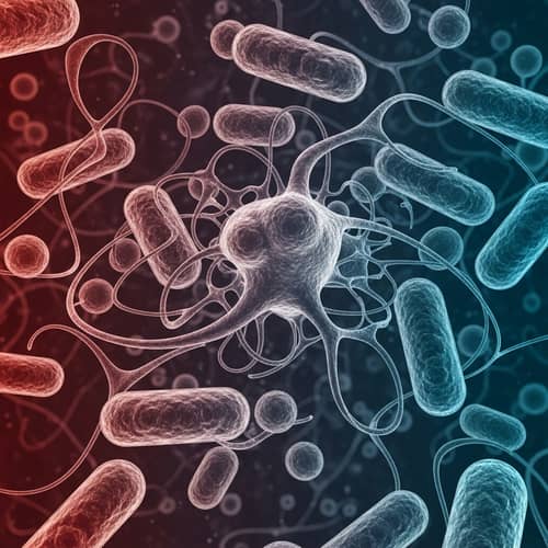Abstract Bacteria Art: Intricate Shapes & Swirling Forms