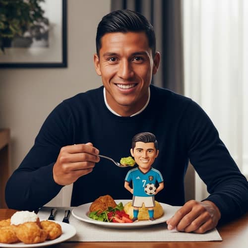 Neymar Eating Neymar: Footballer Enjoying Meal