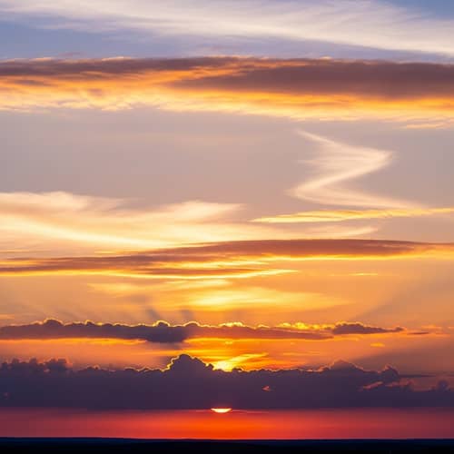 Ethereal Sunset | Mesmerizing Golden Glow in the Sky