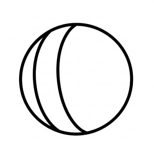 Simple Toy Ball Coloring Page for 2-Year-Olds