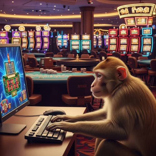 Playful Monkey in Casino: Digital Gaming Fun
