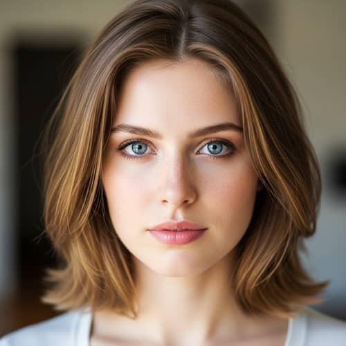 Caucasian American Girl | 23 Years Old with Light Brown Hair & Blue Eyes