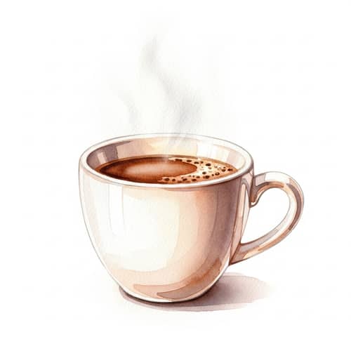 Warm and Inviting Coffee Watercolor Painting