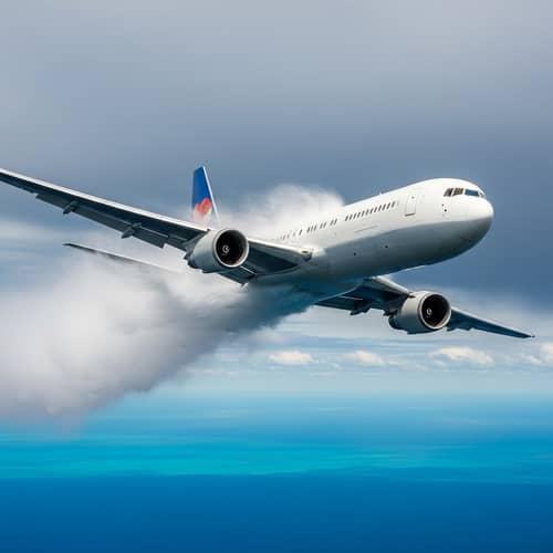 B767-400 Airplane Mid-Air Turbulence Scene