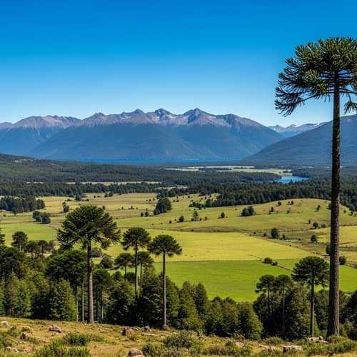 Araucanía Region Landscape in Chile - Idyllic Beauty of Nature