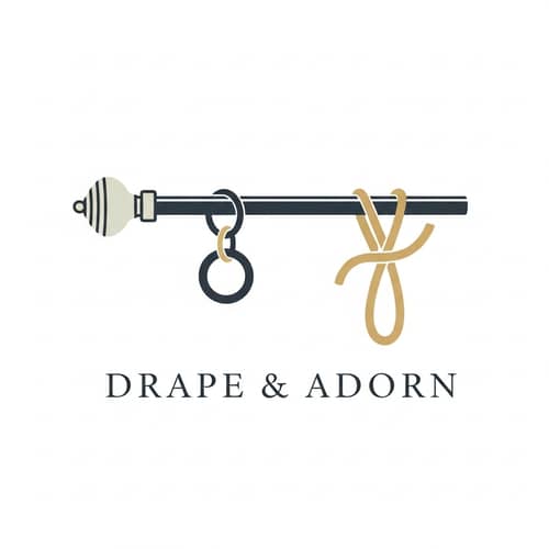 Elegant Curtain Accessories Logo | Home Decor Theme