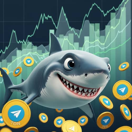 Smiling Shark with TON Coins | Market Insights