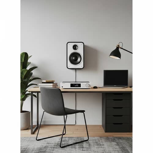 Modern Minimalistic Stereo Music System - Artistic Design