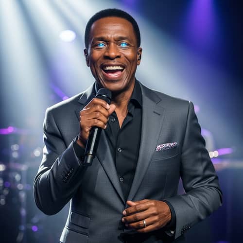 Powerful Black Singer on Stage | Energetic Live Performance