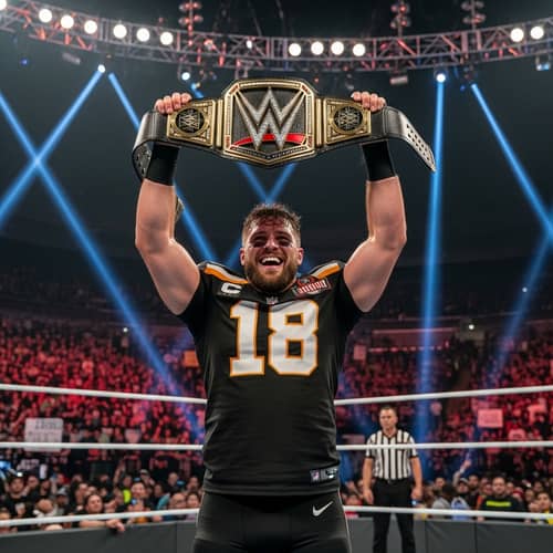 Messi Celebrates WWE Championship Victory