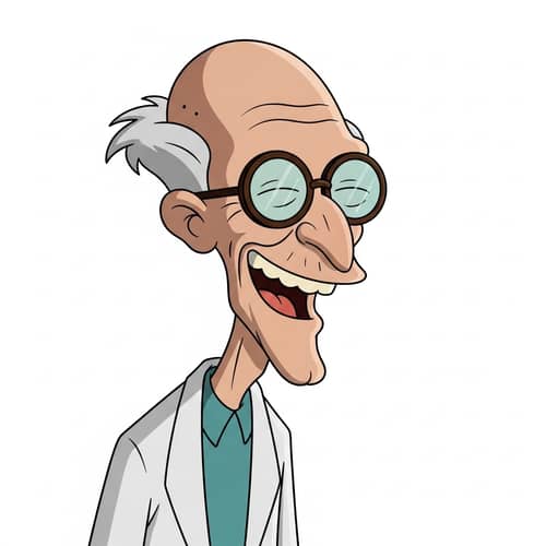 Eccentric Scientist Cartoon | Animated Comedy-Drama Character