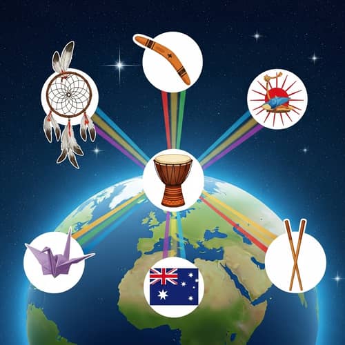 Global Diversity Concept with Traditional Symbols | Your Website