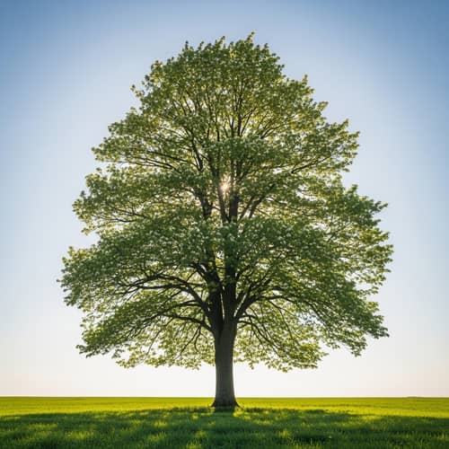 Majestic Tree in Vast Field | Nature Photography