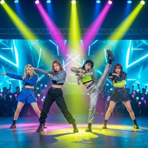 Vibrant South Korean Girl Band Contemporary Dance Performance