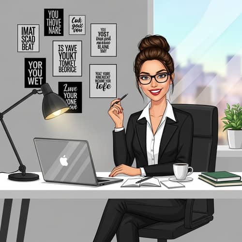 Diverse Female Freelancer in Modern Workspace | Professional Artistic Representation