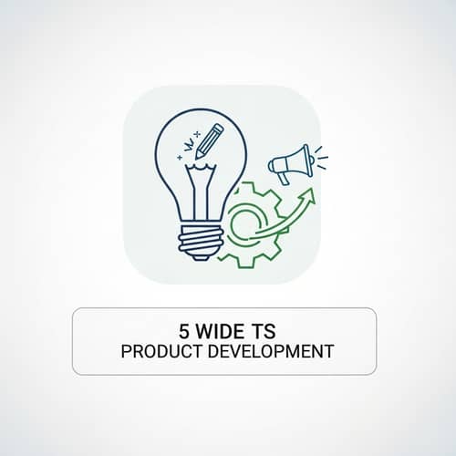 Product Development Icon - Ideation, Production, Marketing