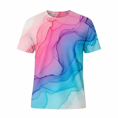 Stunning Pink and Blue Sublimation T-Shirt | Fashionable Design